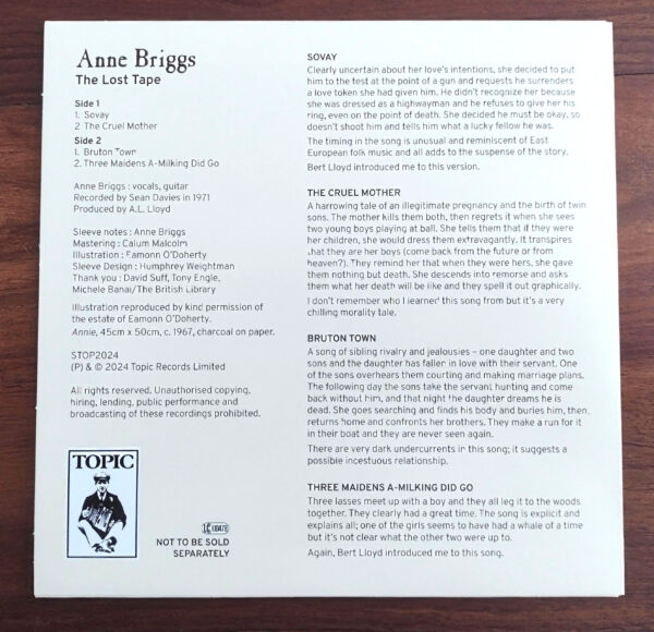 Anne Briggs - RSD 2024 - www.logofiasco.com