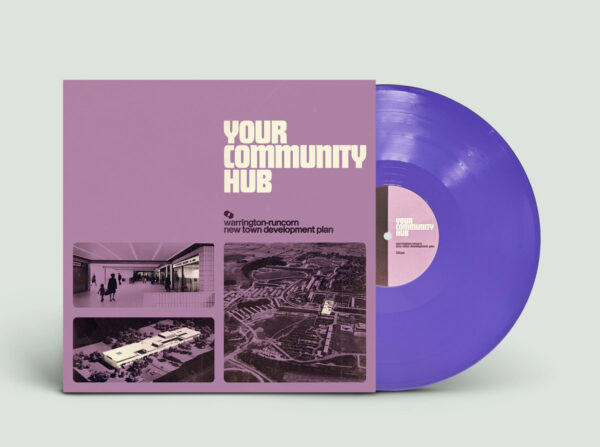 Warrington-Runcorn New Town Development Plan - Your Community Hub - Purple Vinyl - www.logofiasco.com